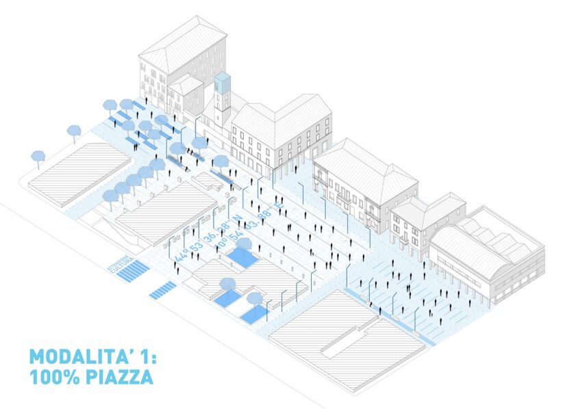 PUBLIC SPACE PIAZZA NOVI DI MODENA GRAVALOSDIMONTE ESTONOESUNSOLAR