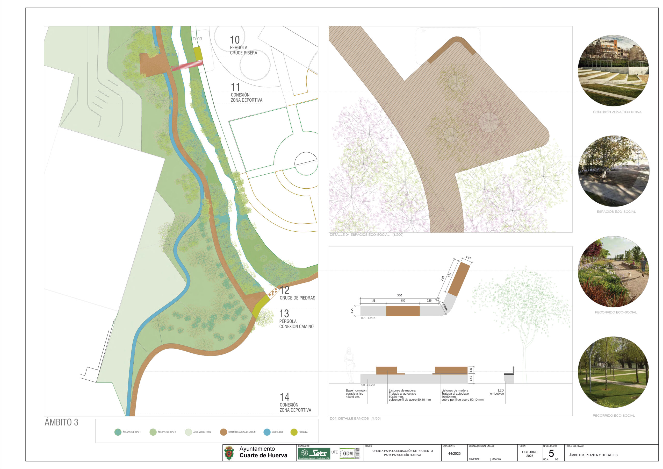 proyecto parque fluvial Rio Huerva gravalos di monte