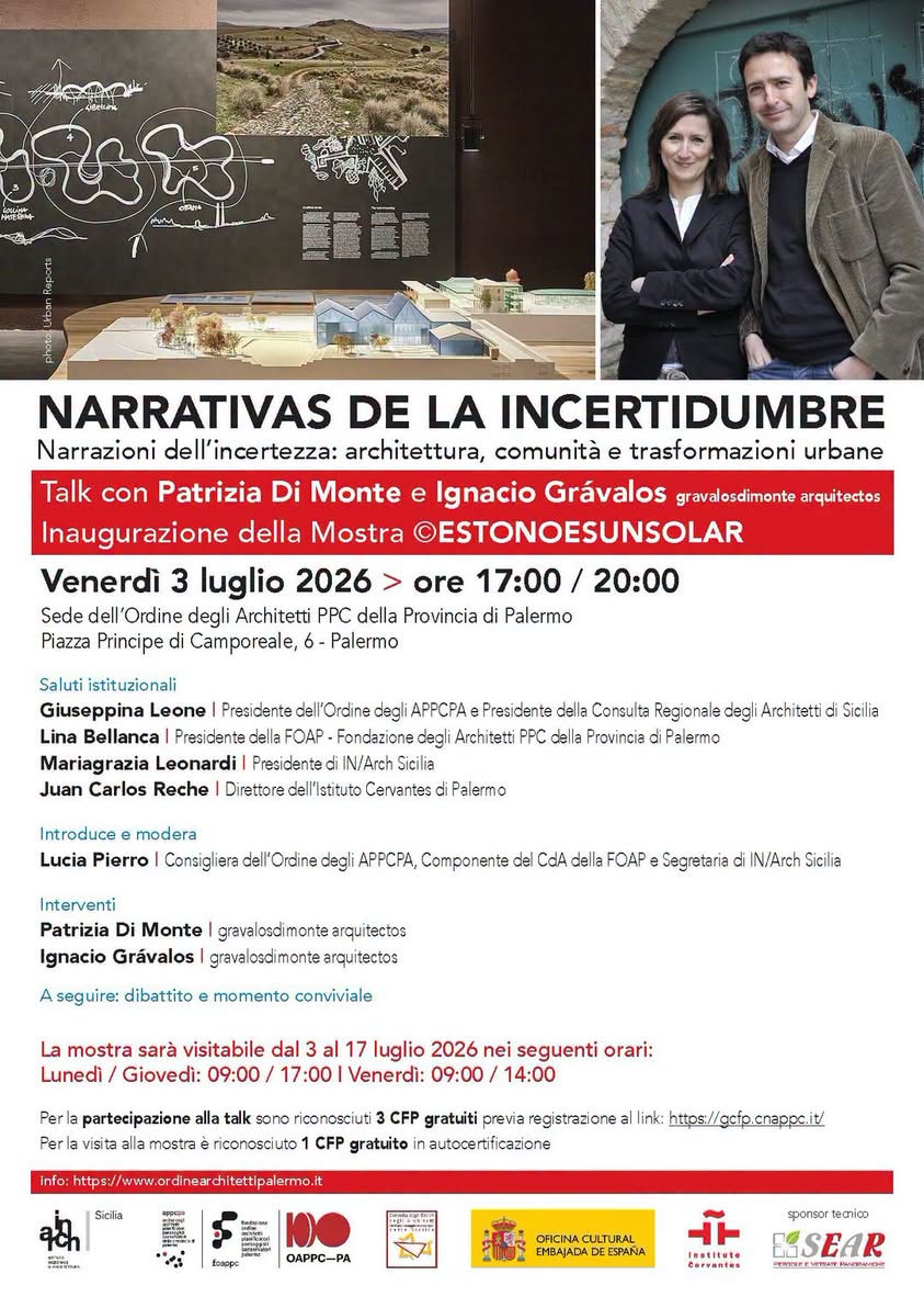 Opening mostra e lecture Ordine Architetti di Palermo e Sicilia gravalosdimonte