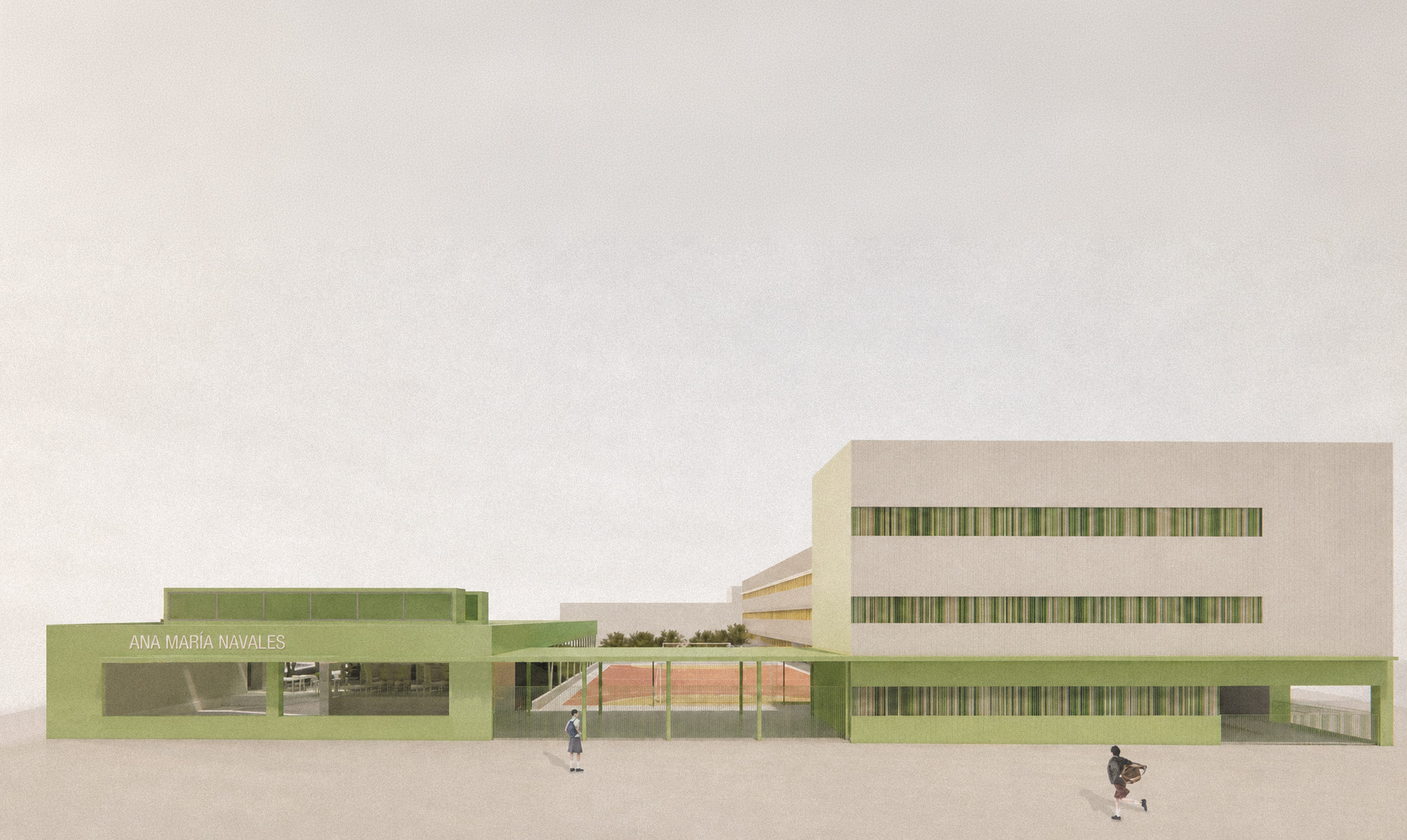 colegio biblioteca gimnasio GRAVALOSDIMONTE ARQUITECTOS